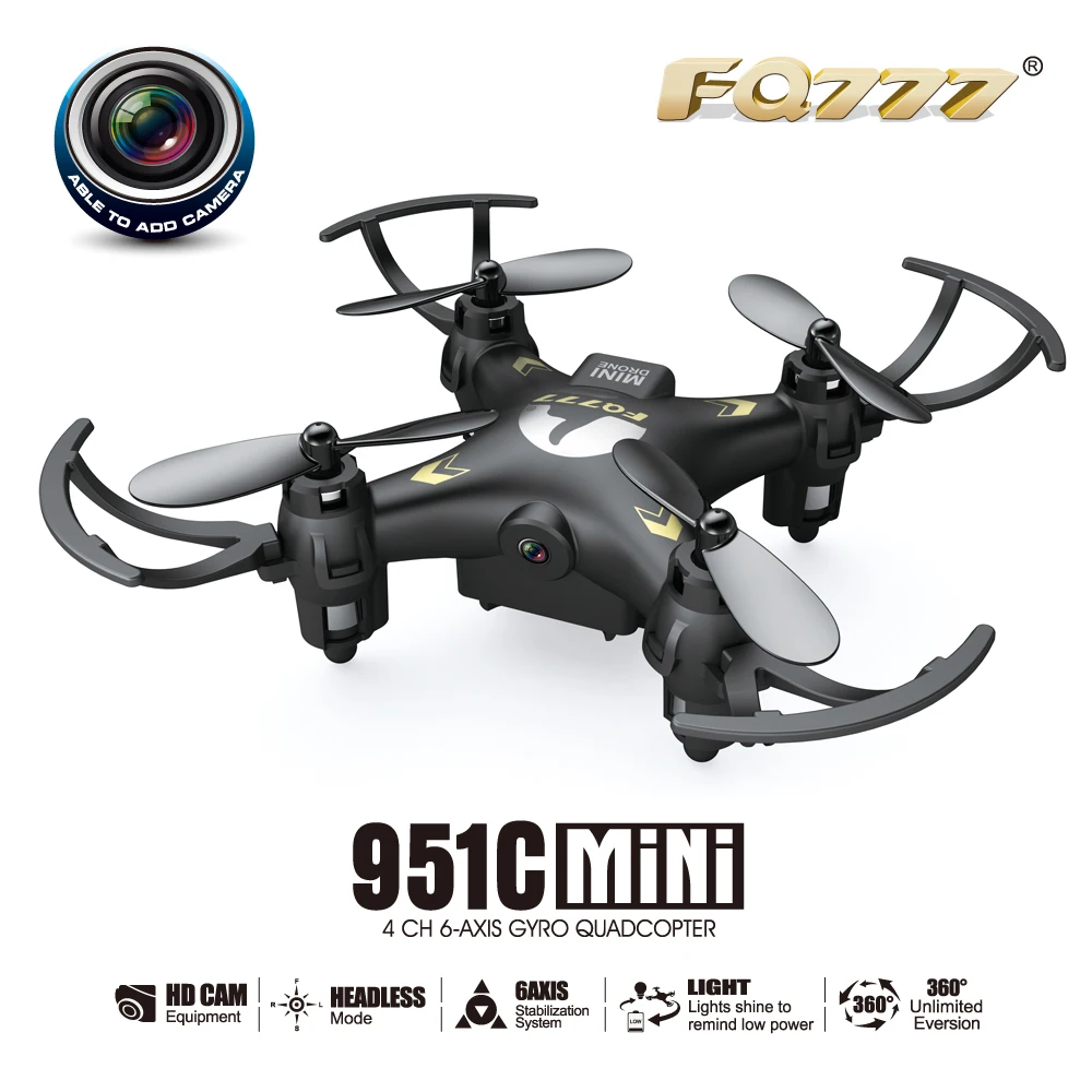 FQ777 951C дрона с дистанционным управлением 2 4G 4CH 6 Axis Gyro 0.3MP Камера RTF RC Квадрокоптер