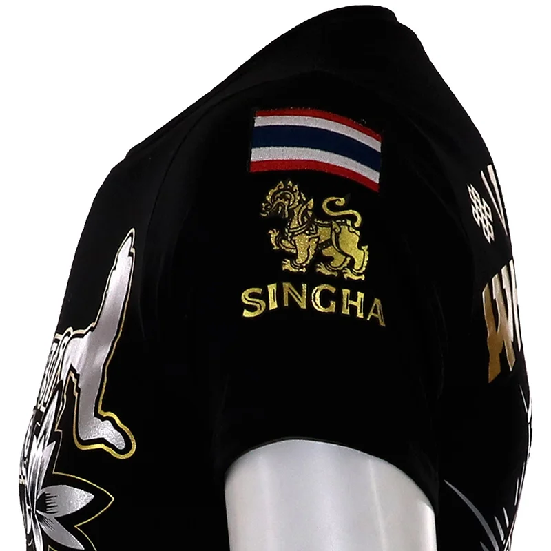 Мужская футболка VSZAP для занятий тайским боксом ММА тренажерный зал боевые