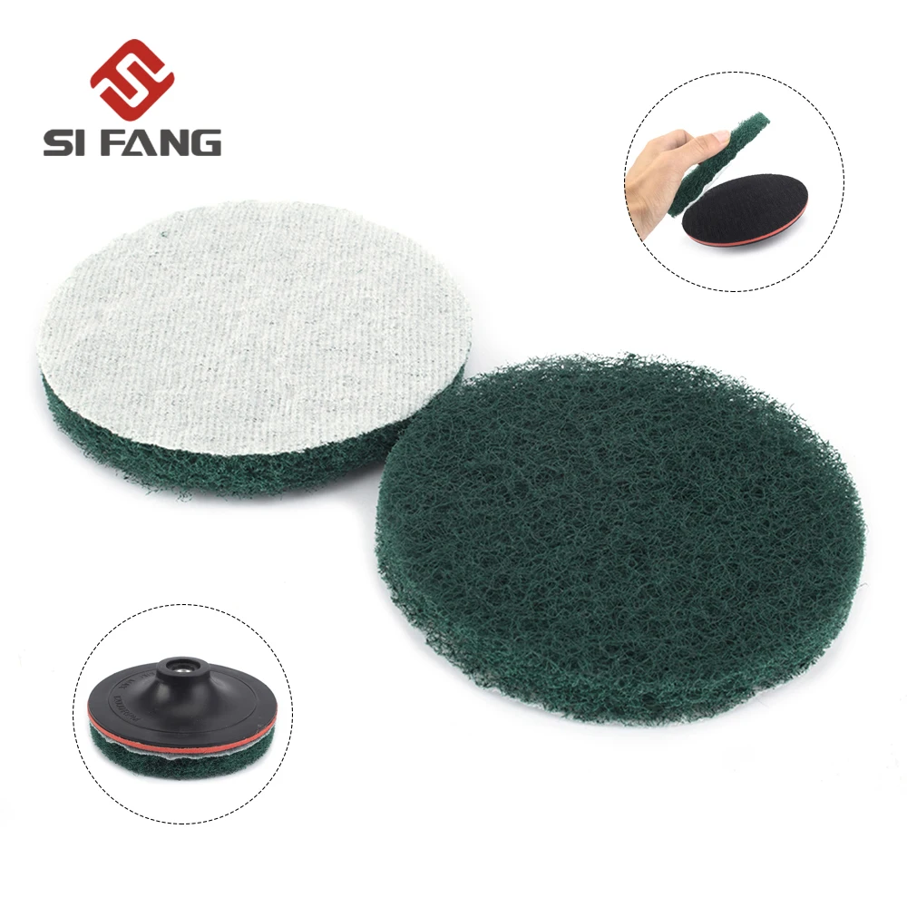 

4" 5-20Pcs Scouring Pad Polishing Pad Self-adhesive Disc Grinding Machine Accessories