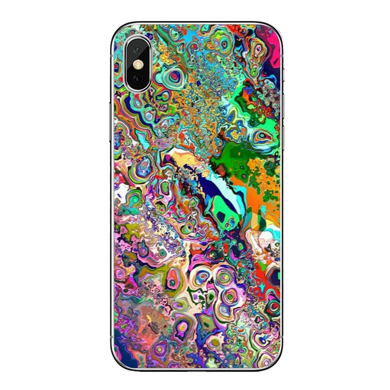 Психоделический абстрактный яркий LSD Trippy для iPhone X XR XS Max 8 7 6s 6 plus SE 5S 5c 5 4S 4 iPod Touch мягкий чехол для телефона - Цвет: LSD-Trippy-A-09