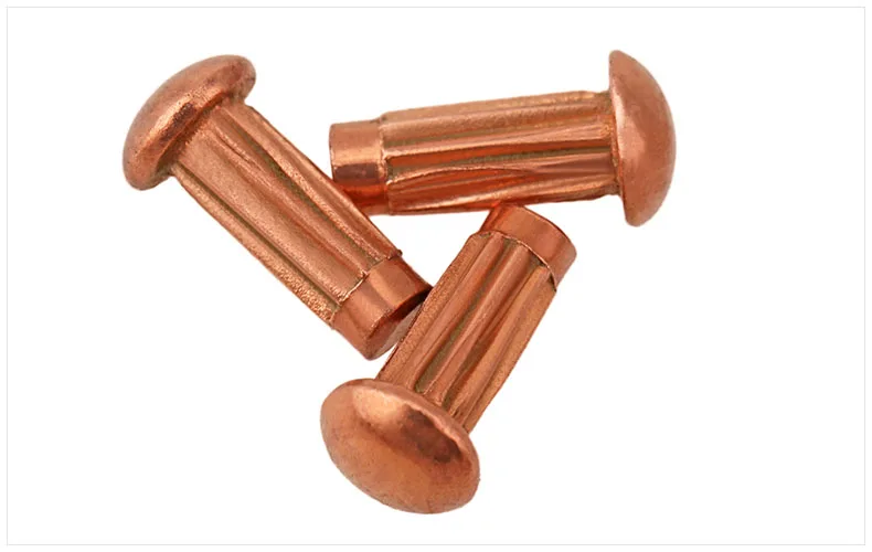 

500PCS/LOT GB827 M3 M4 Copper Half Round Pan Head Knurled Thumb Solid Rivets Hand Knurled Rivets