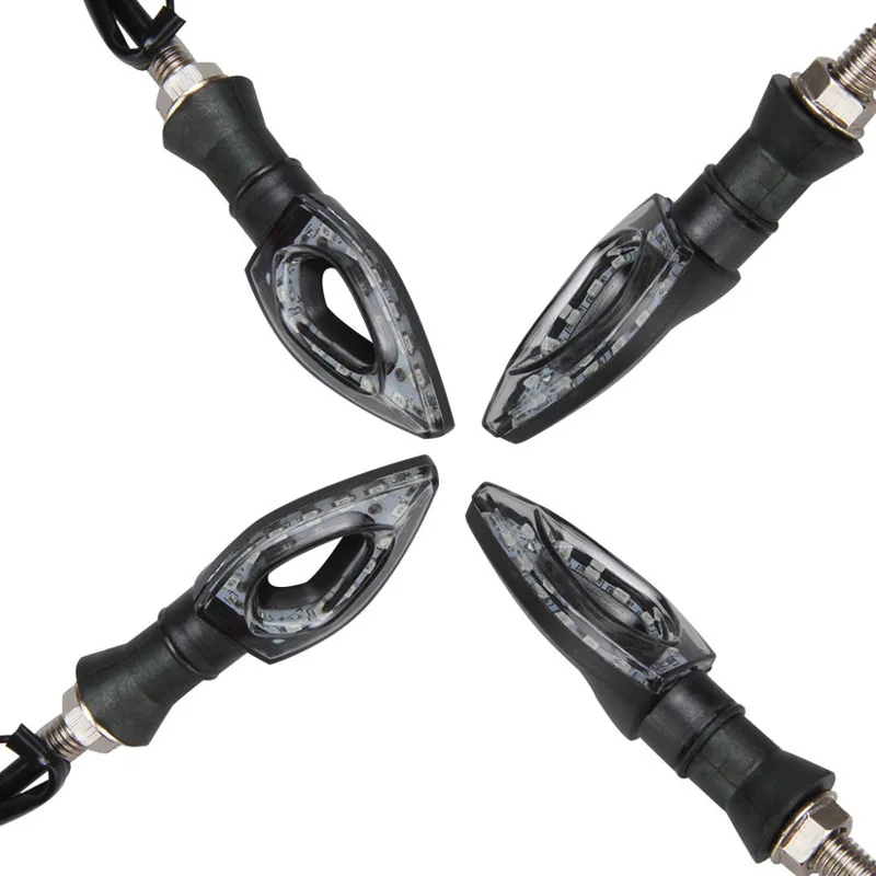 4 Pcs Universal Motorcycle 12 LEDs Turn Signal Indicators Light Amber Blinker Motorbike Lamp Super Bright Lights 12V DXY | Автомобили и