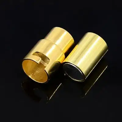 50Sets Column Brass Magnetic Screw Clasps Jewelry Findings 15x5mm Platinum/Silver/Golden Hole: 4mm | Украшения и аксессуары