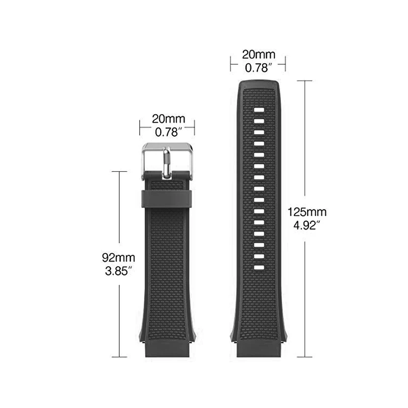 20 мм силиконовый ремешок Ремешки для наручных часов huawei watch 2S спортивные часы умные часы быстросъемные TPE Ремешки ремешок черный, оранжевый