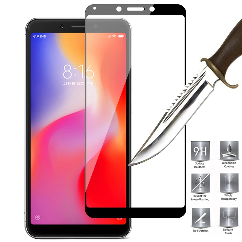 tempered glass For Xiaomi Redmi 6A full cover Screen Protector protective film for xiomi redmi 5.45 inch on hongmi 6a | Мобильные