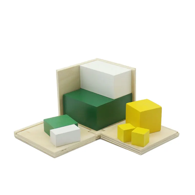 

Montessori Educational Wooden Toys Box Math Materials Power of Two Cube Toys for 3 Year Olds Juguetes Montessori E2464H