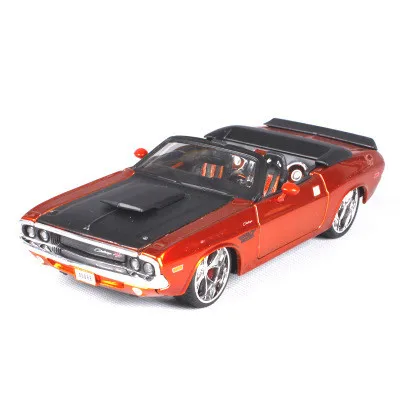 red-1970 Dodge Моделирование 1:24 2008 Dodge Challenger модифицированный ретро сплав модель автомобиля, коллекция и подарок мускул модель гоночной машины - Цвет: red-1970 Dodge