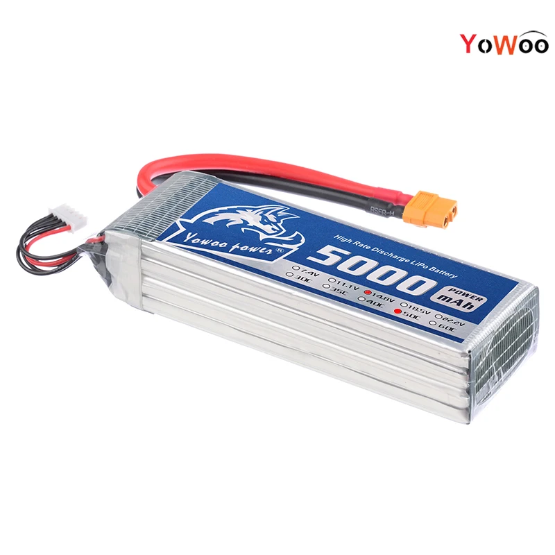 RC Lipo 2S 3S 4S 5S 6S FPV 450 500 Аккумулятор 7,4 V 11,1 V 14,8 V 18,5 V 22,2 V 5000mAh 50C Busrt 100C для радиоуправляемого вертолета дрона Акку