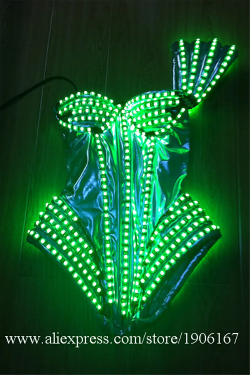 Полноцветный светодиодный светящийся женский костюм DS танцевальная одежда для