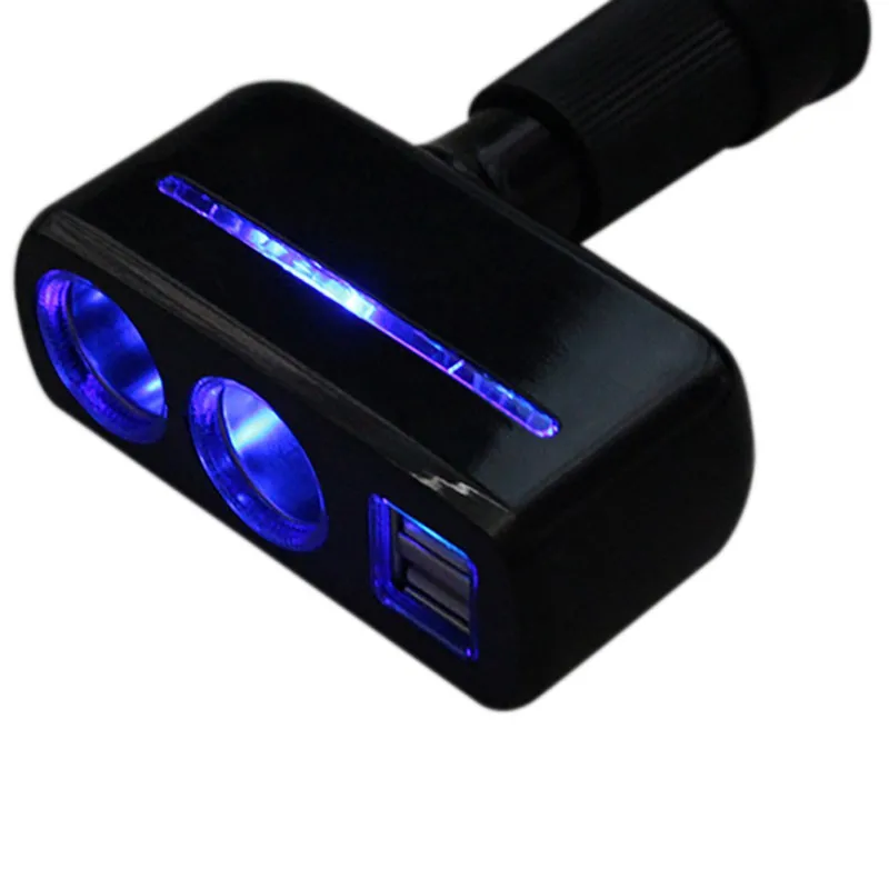 2019 2 сторонний разветвитель авто прикуривателя Dual USB Автомобильное зарядное