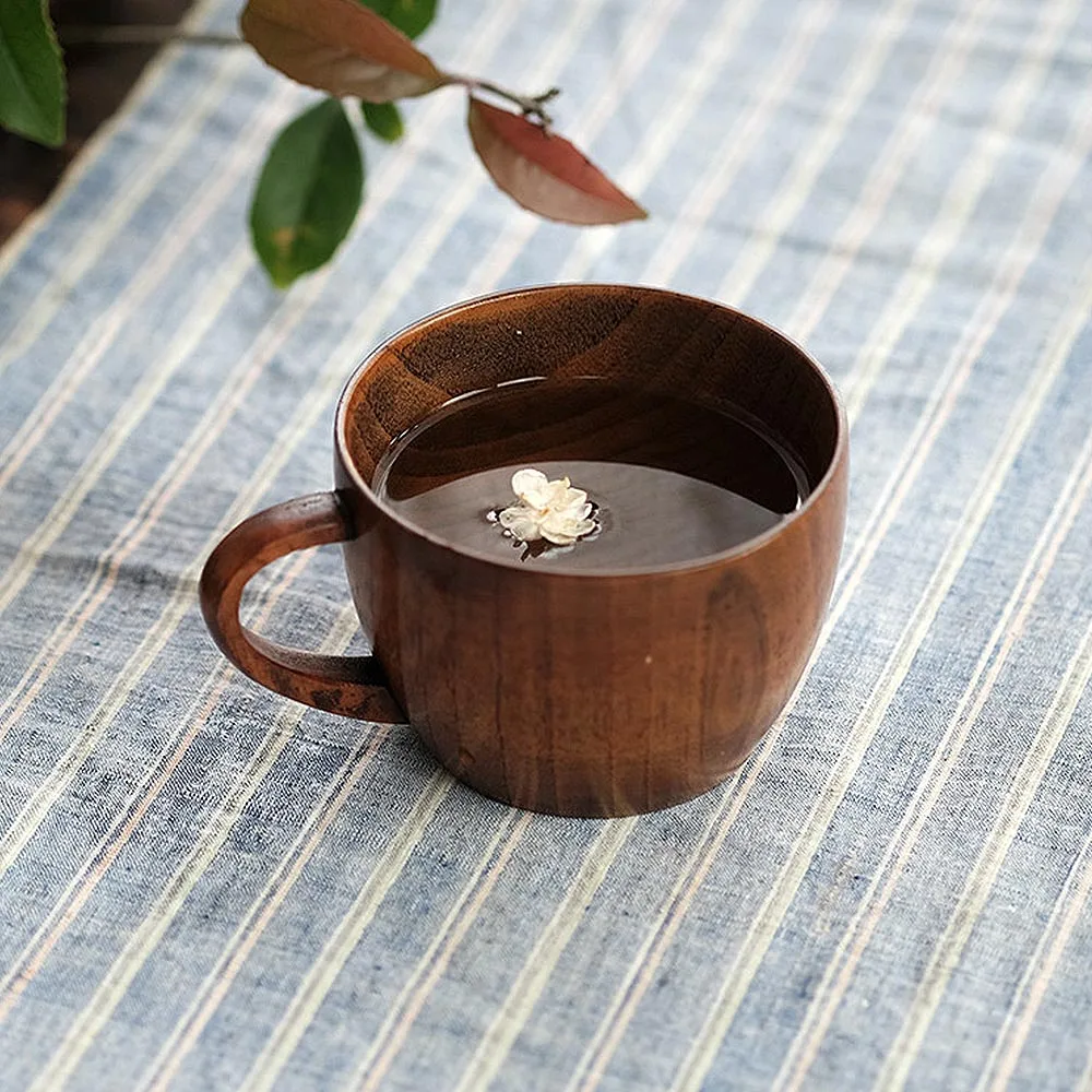 Мини ретро чашка ручной работы деревянный кофе чай сок вода для завтрака пиво