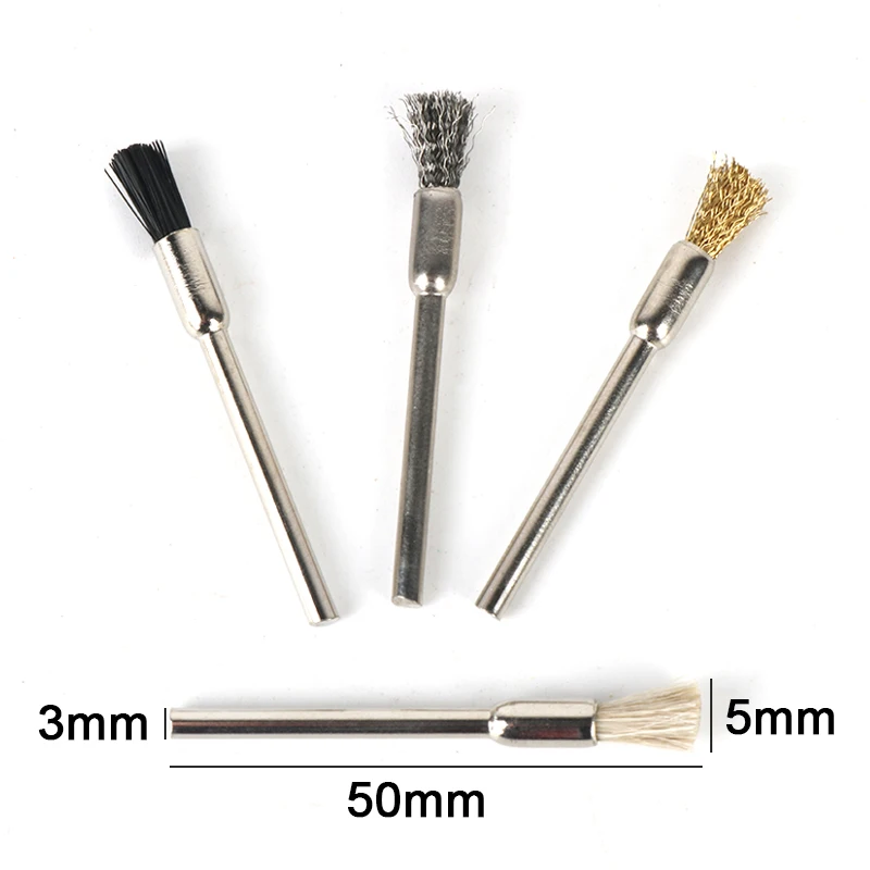 TUNGFULL 10 шт. проволочные Колеса Dremel аксессуары роторные Инструменты Мини-сверла из нержавеющей стали щетка для снятия заусенцев матовое колесо