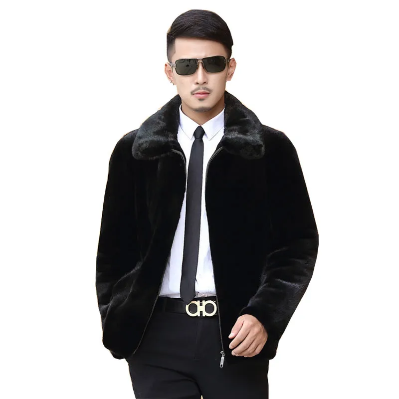 

2018 New Men's jacket High Imitation Suede Coat Men's Clothing Fur Coat jacket Suede Jacket Zipper jacket Size S-XXL 3XL 4XL 5XL