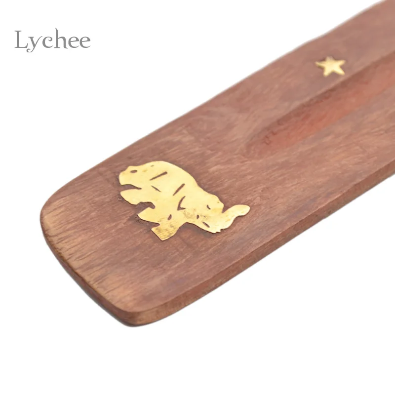 Деревянная подставка Lychee Life 1 шт. для улова золы ароматических палочек мебельная