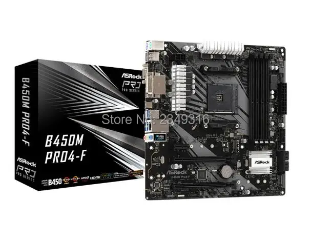 Новинка для ASRock B450M Pro4 оригинальная настольная материнская плата B450 разъем AM4 DDR4