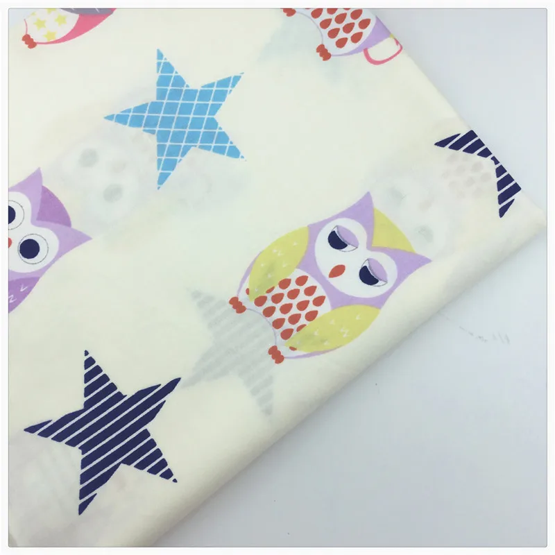 Хлопковая ткань с рисунком Совы и звезд для самостоятельного шитья в стиле