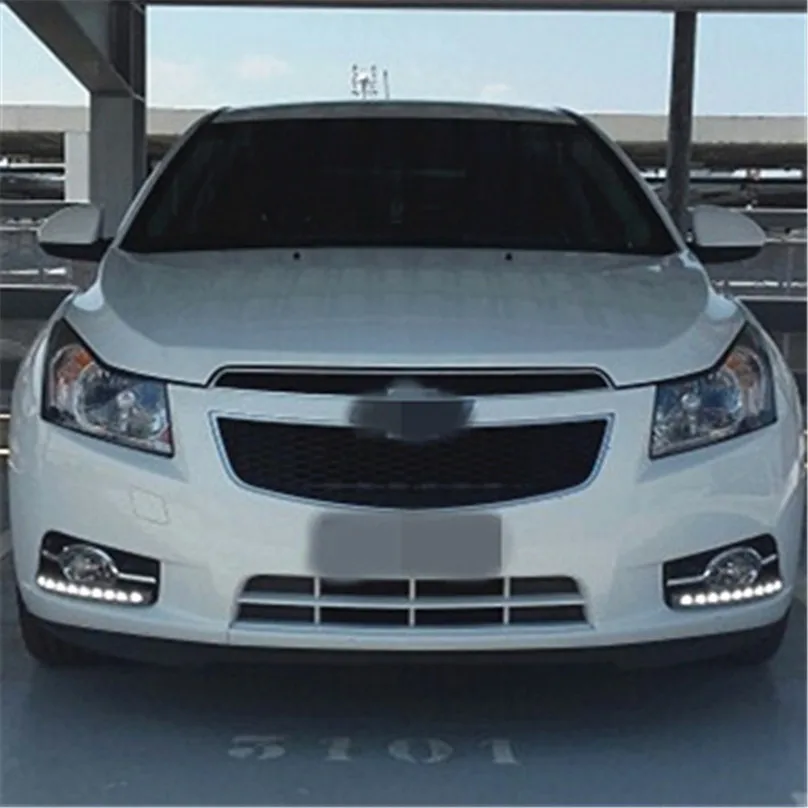 Автомобильная проблесковая 2 шт. для chevrolet cruze 2009 2010 2011 2012 2013 светодиодный DRL вождения дневного света лампы с сигнала поворота