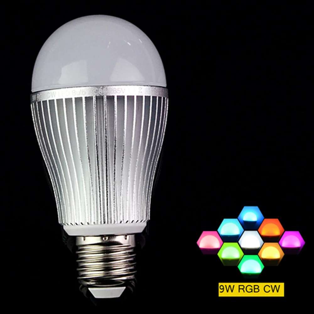 4 шт. с регулируемой яркостью Mi Light GU10 E27 светодиодная лампа Вт 6 9 MiLight RGB