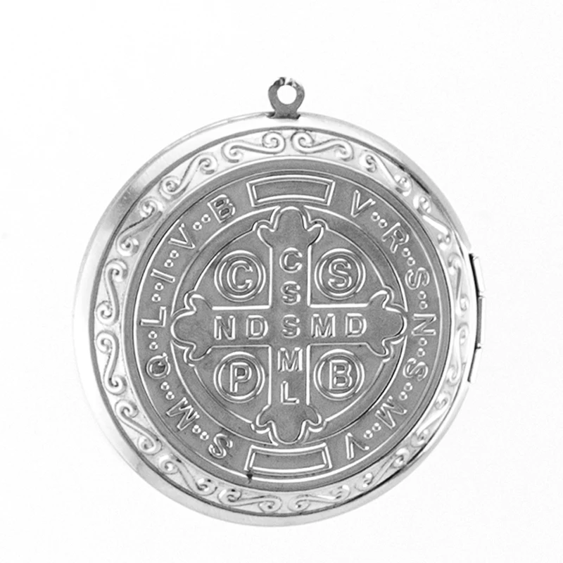 Медальоны для папы из нержавеющей стали большой размер 44 мм орден Святого