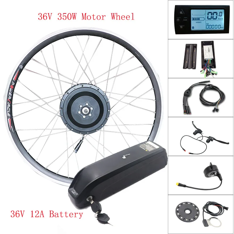 350w36v12alcd 36v 250 w/350 w/500 w моторное колесо 36V SAMSUNG Ebike комплект переднее колесо мотор электрический велосипед конверсионный комплект для 20inch-700C Мотор Ступицы - Цвет: 350w36v12alcd