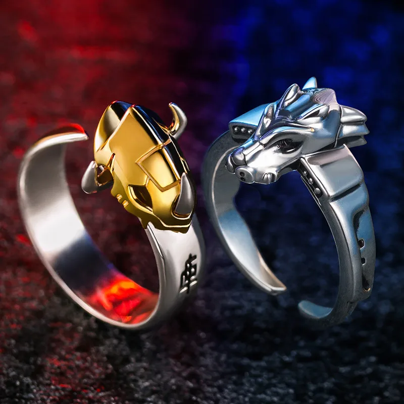 Кольцо Аниме Digimon Приключения на 15 ю годовщину wargraymon Omegamon кольцо из серебра 925