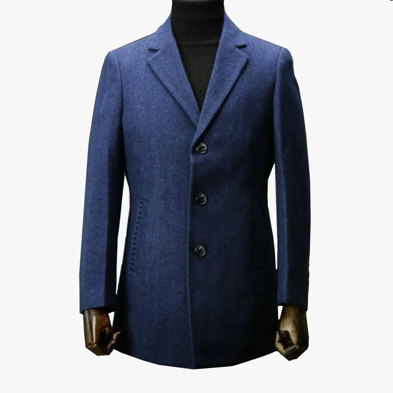 2019 Модные мужские темно приталенный плащ куртка Демисезонный Мужской длинные