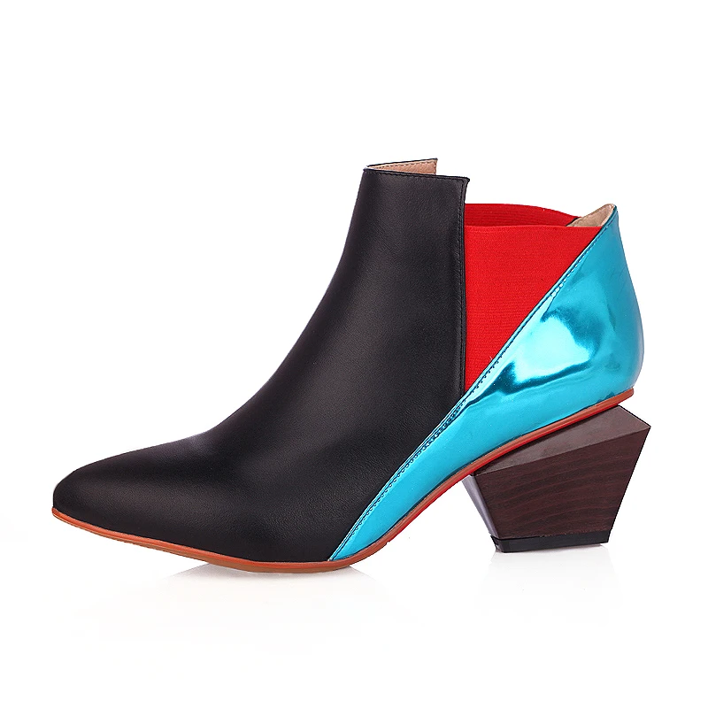 Женские ботильоны из натуральной кожи с острым носком размеры 34 43|winter boots|heeled ankle