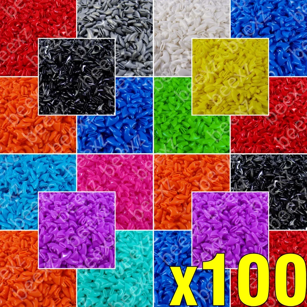 100 шт. мягкие колпачки для ногтей кошек + 5x Клей аппликатор/* XS S M L чехол кошка лапа