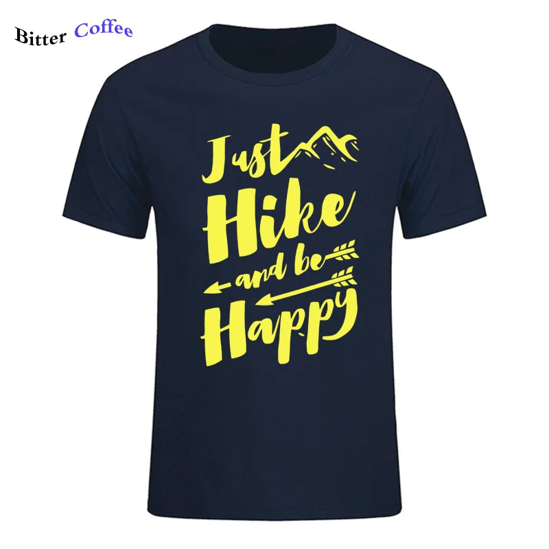 

Summer Hot Sale New Short Sleeve T-shirts Men Funny Hike Moutain Happy T Shirt For Male Graphic Print Homme Tee Shirt Big Size