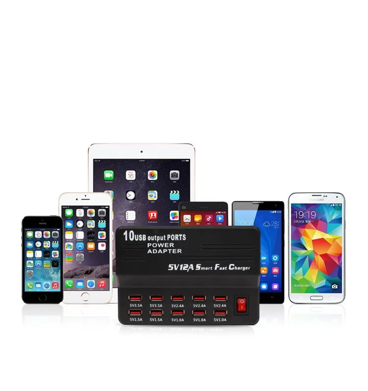 Настольное зарядное устройство Tinhofire для телефона 40 Вт 10USB | Электроника