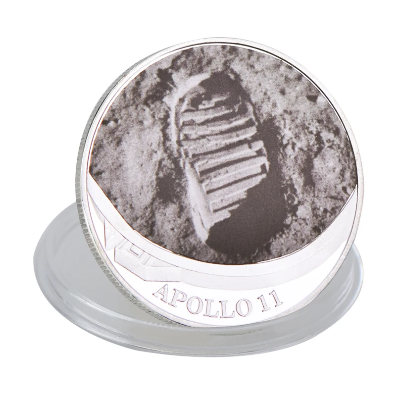 5 шт. Американский Проект Apollo 11 коллекционные монеты Аэрокосмическая инженерия вызов монета в память о первых ног печать на Луне