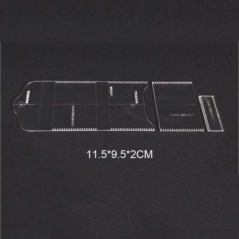 Кожаный дизайнерский шаблон акриловая кожа искусственный инструмент прозрачный