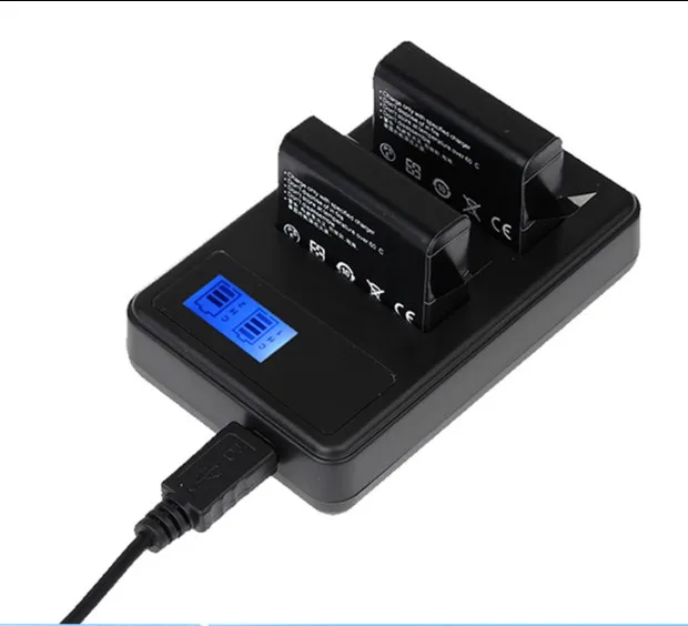 Go Pro Accessories USB Battery Charger LCD Screen Display with Android Cable for Gopro Hero 4 3 3+ Intelligent Protection Charg |