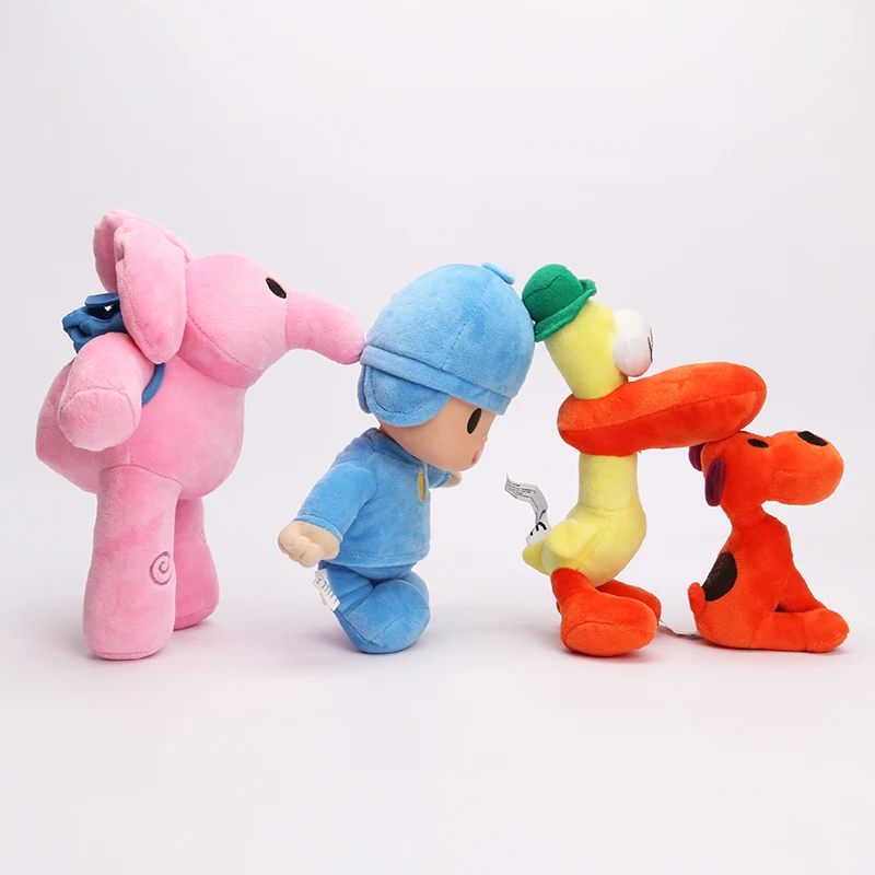 4 шт./партия 12-26 см полный набор POCOYO Мультяшные мягкие животные и плюшевые игрушки хобби Loula& Elly& Pato& POCOYO плюшевые игрушки