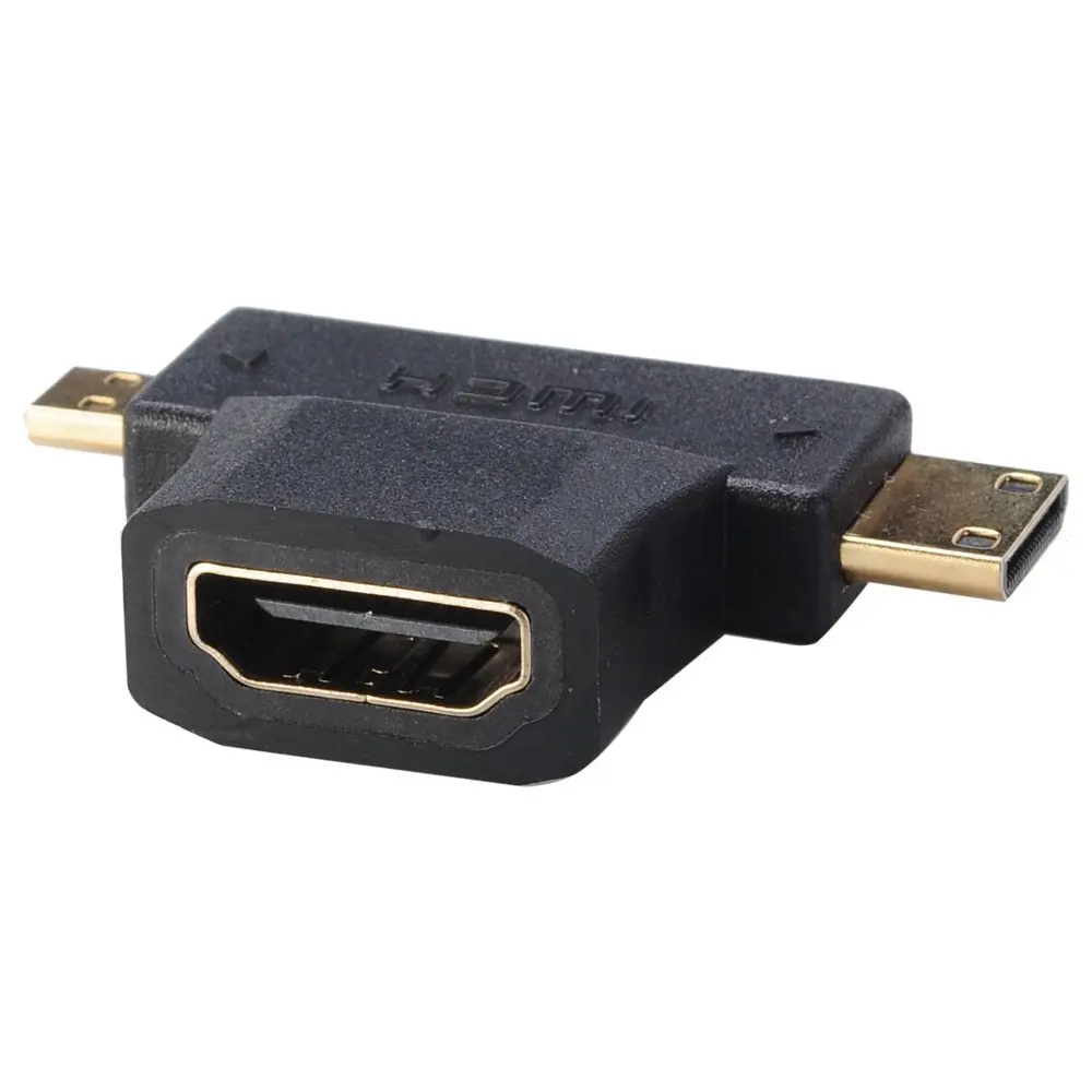 KUYiA 3 в 1 Mini Micro Male HDMI C D Type to A Female конвертер адаптер | Электроника