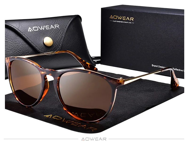 AOWEAR, маленькие авиационные солнцезащитные очки для женщин, поляризованные зеркальные солнцезащитные очки для женщин, модные винтажные очки Gafas De Sol Mujer
