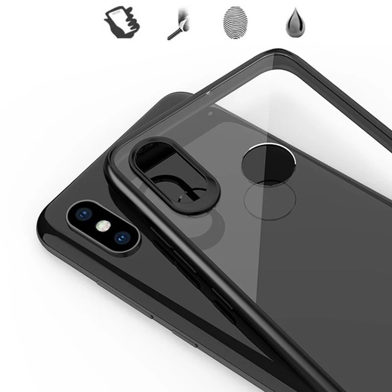Для Xiaomi Mi8 чехол 2 в 1 HD Прозрачный Жесткий ПК + мягкий ТПУ противоударный для