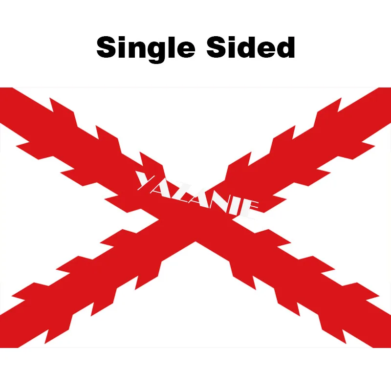 Single Sided YAZANIE Большой Двухсторонний испанский Империя 1760 1701 флаг Берега Слоновой Кости 1700-1771 военно-морской Ensign крест Бургундия Испания флаги и баннеры - Цвет: Single Sided