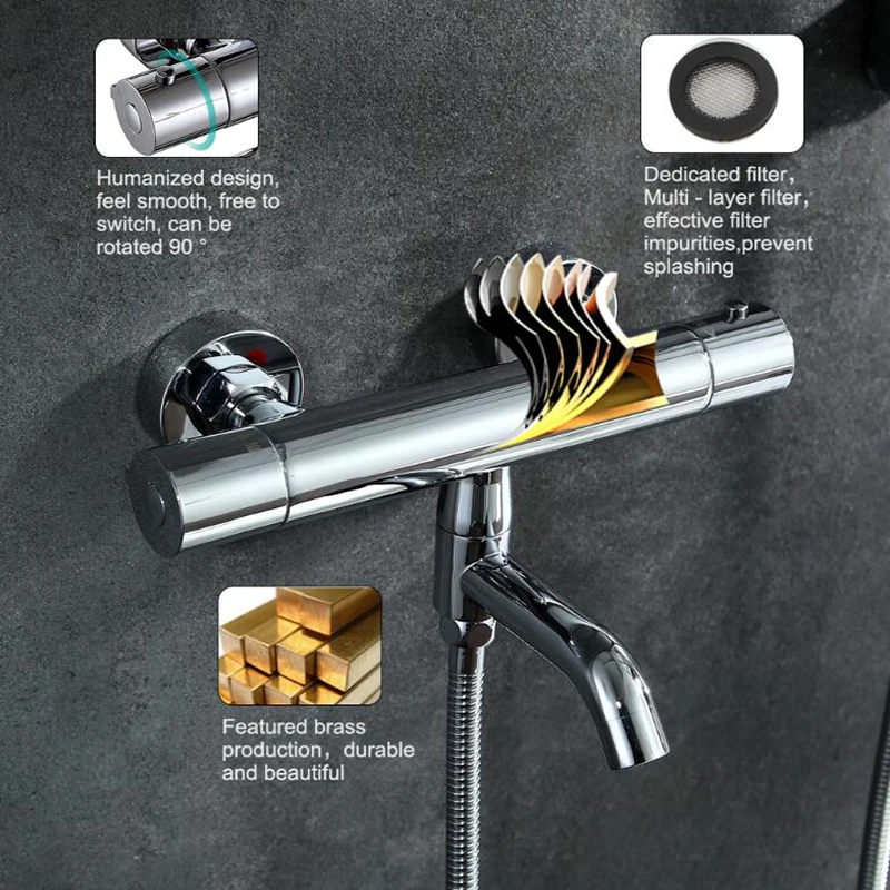 Micoe 2018 new Thermostatic Shower Faucet Bathroom Set Waterfall Bathtub Wall | Обустройство дома