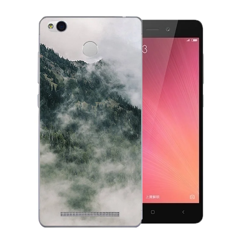 For Xiaomi Redmi 3 Pro Back Cover 3S S Bag Landscape Pattern Soft Silicon Phone Case 5.0 inch for Prime Capa |