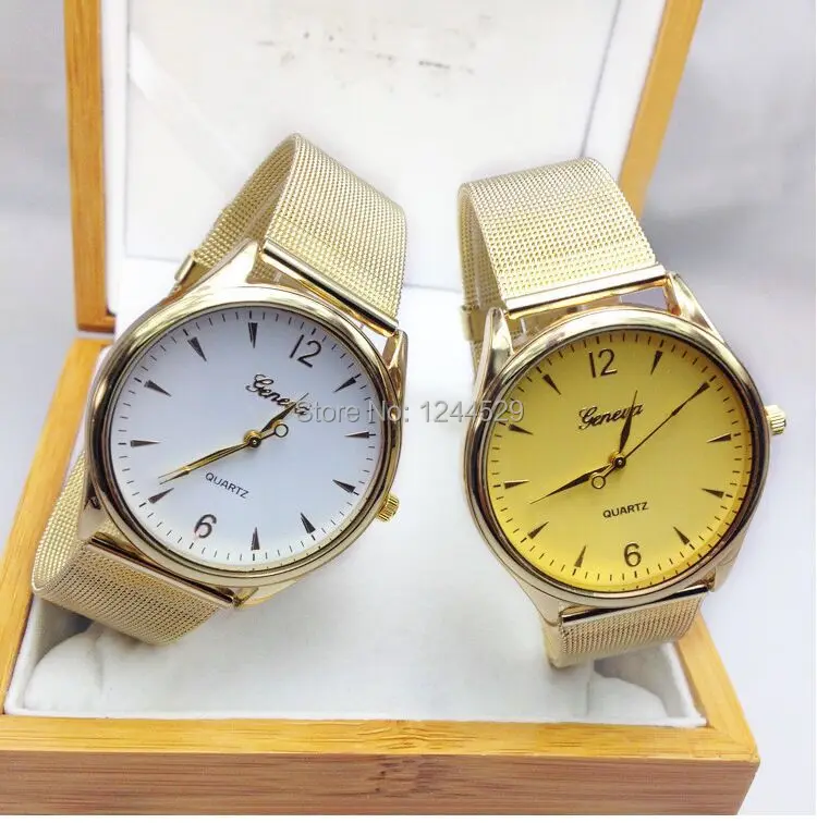 2015 New Hot selling watches DHL100pcs/lots Geneva Watch women Stainless Steel Fashion Quartz Watches | Наручные часы