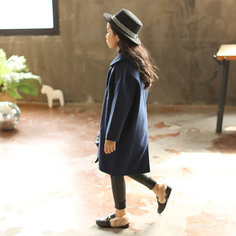 Girls' Coats Winter 2018 Korean Mother and Daughter Child Care Thickening Long Wear Children's Woollen Coat | Детская одежда и