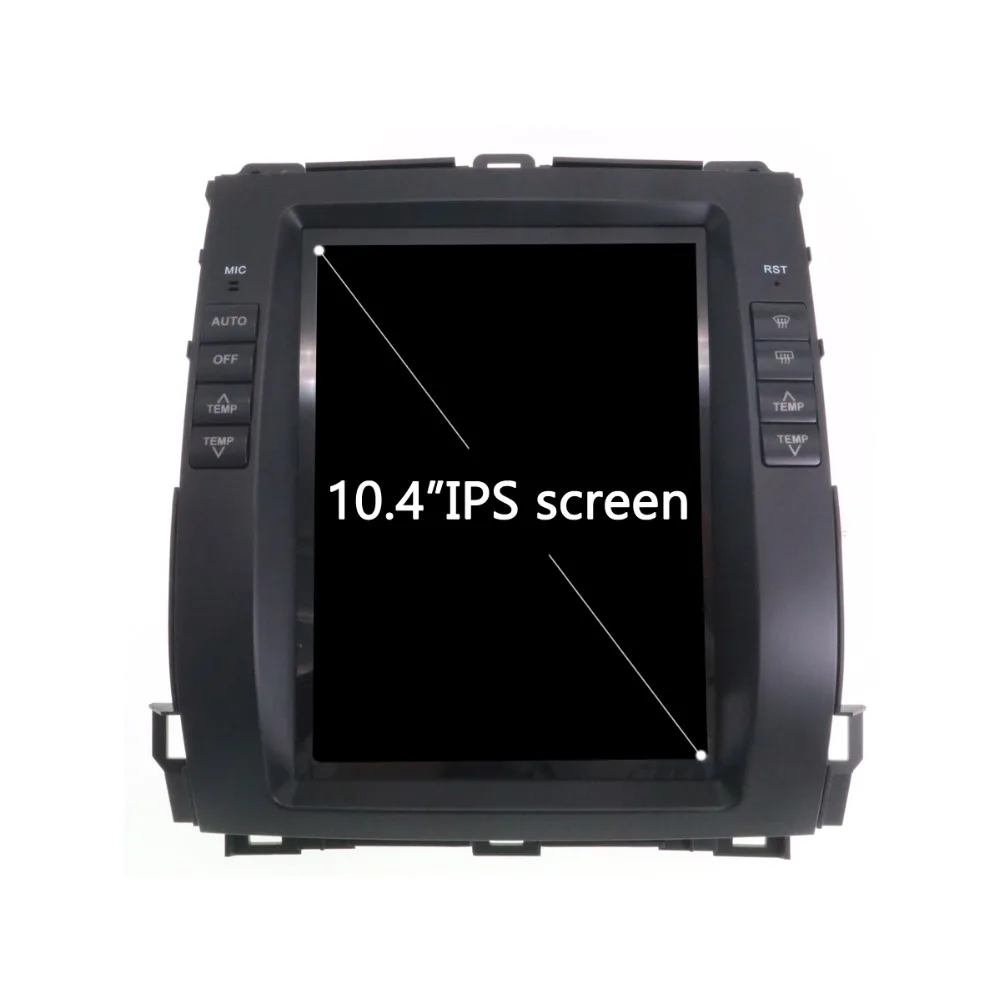 2 Din Tesla стиль 10,4 дюймов Android 9,0 автомобильный gps-навигация, dvd-плеер для Toyota Land Cruiser Prado 120 2002-2009/Lexus GX470