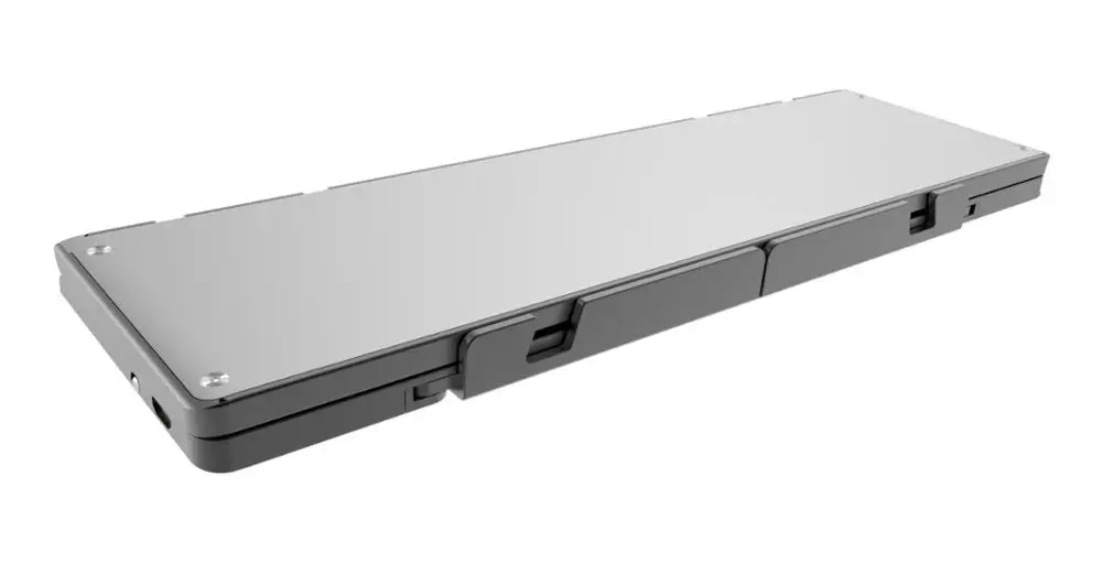 Silver Портативная Складная Беспроводная bluetooth-клавиатура для iPad IOS/Android/Windows Tablet PC Cell Phone - Цвет: Silver
