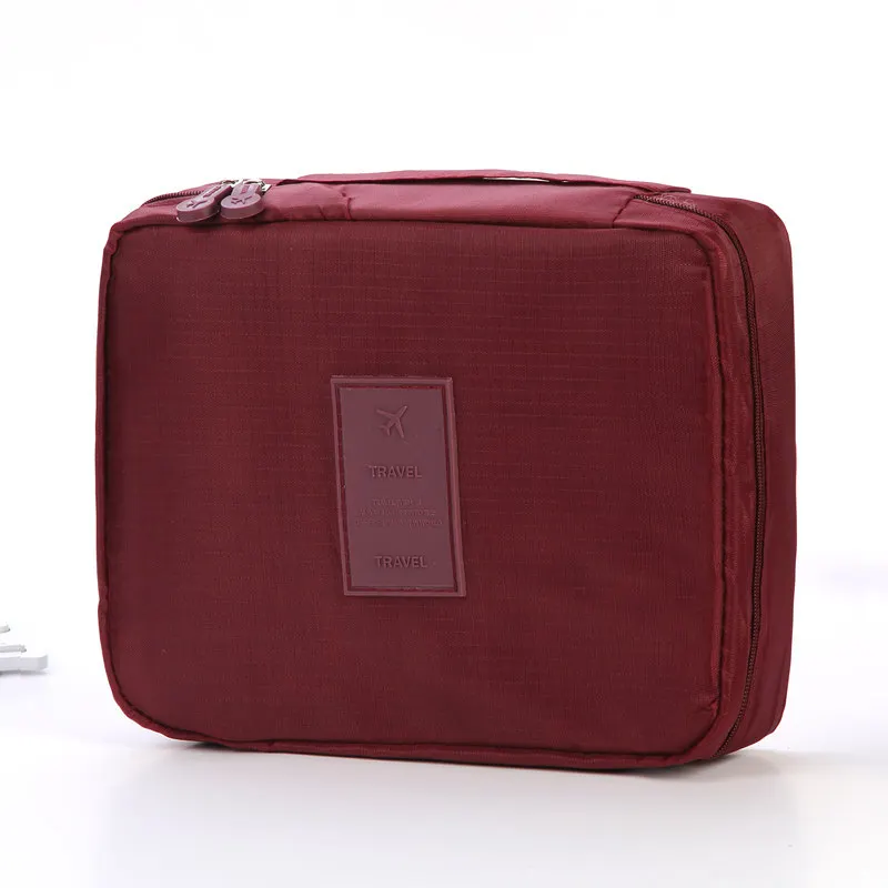 Wine red bag Высококачественная косметика сумка женская несессер водонепроницаемые косметички туалетные принадлежности для путешествий принадлежности для хранения банный макияж Чехол женский - Цвет: Wine red bag