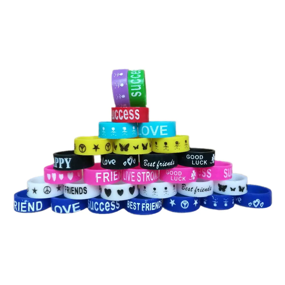 5 шт./лот новинка декоративное кольцо на палец силиконовый ремешок резиновое с