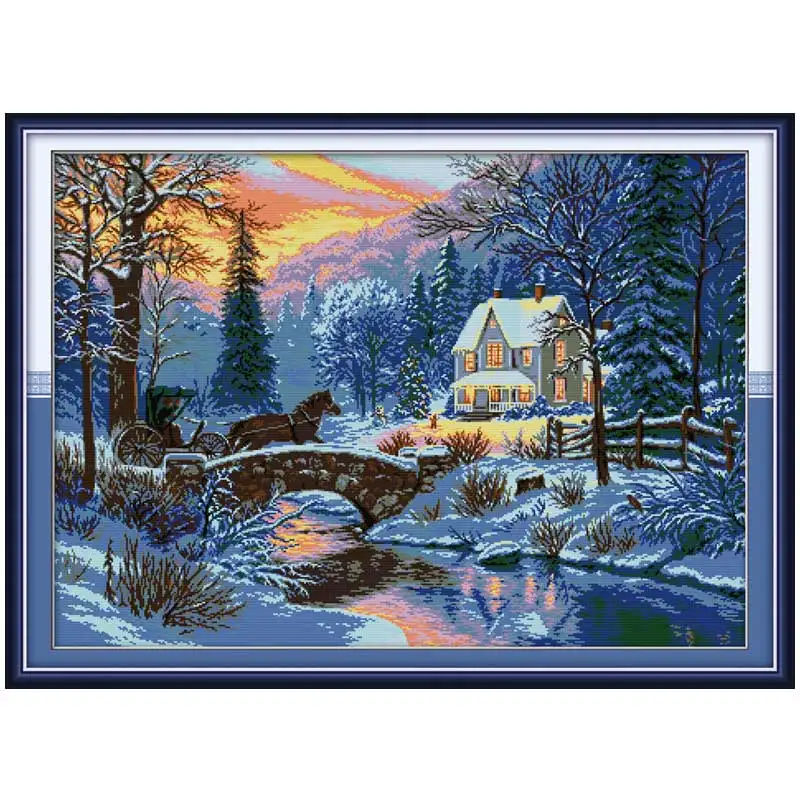 Return in winter Счетный 11CT 14CT пейзаж Набор для вышивания крестиком сделай сам DMC Китайский Набор для вышивания крестиком вышивка рукоделие домашний декор