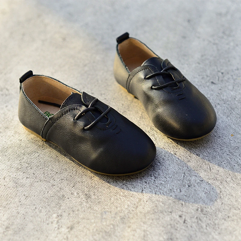Genuine leather Boys Sneakers Girls suede lace-up Kids Oxford Shoes Children casual shoes Size 23-35 | Детская одежда и обувь