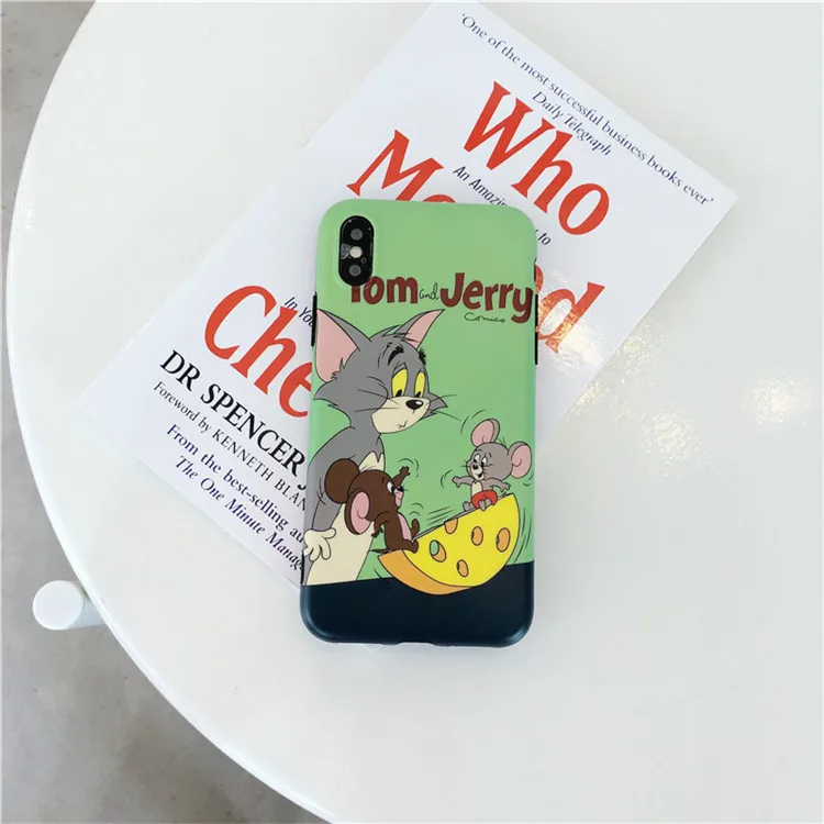 Funny Cartoon Cute Cat Mouse Tom And Jerry Phone Case For iPhone 6 6s Plus 7 8 X 10 Fashion Coque Fundas |