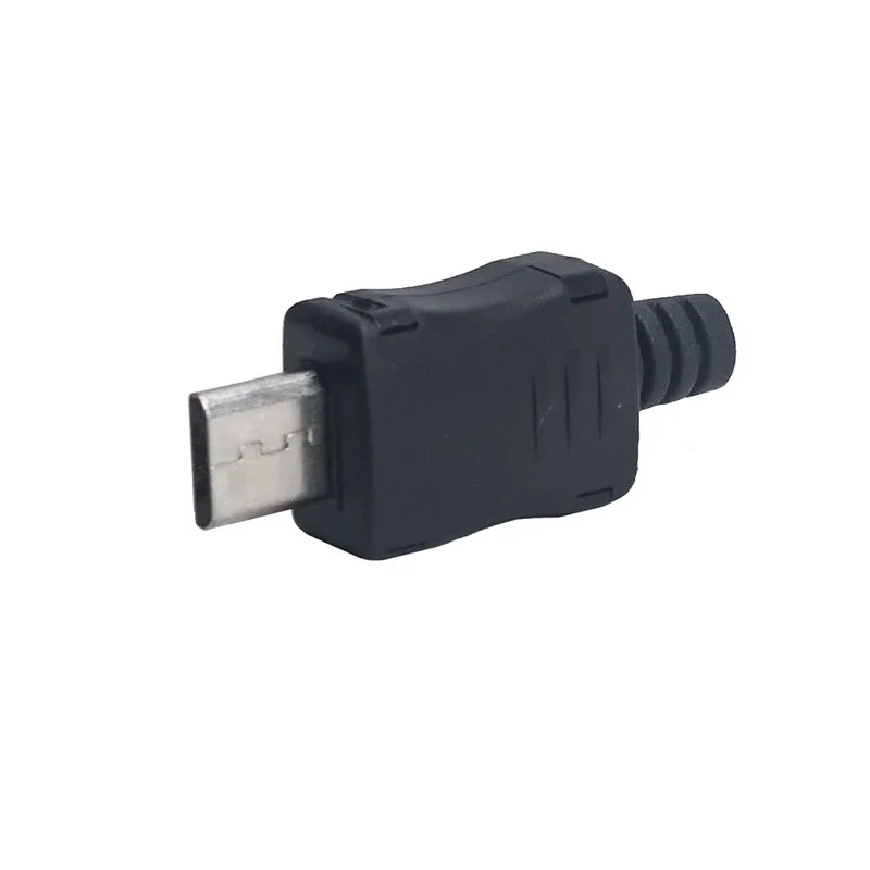20 шт./лот USB папа 5 Pin с оболочкой микро разъем пластиковый корпус Джек Хвост